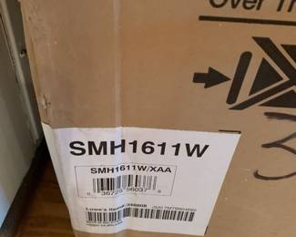 #75	White Samsung microwave vent  - Over the Range Model SMH1611W - New in Box 	 $75.00 			

