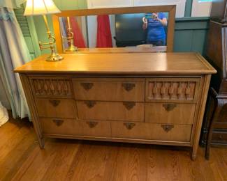 #79	8 Drawer Dresser w/Mirror - 60x20x33  Mirror - 46x32	 $120.00 			
