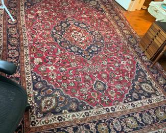 #86	Hand-Knotted Rug Vegetable Dyed Tomato Red/Patterened Rug - Upstairs - 100%Wool  - 93x137	 $800.00 			
