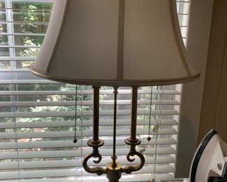 #90	Brass Base Double Lamp Stiffel - 27" Tall	 $75.00 			
