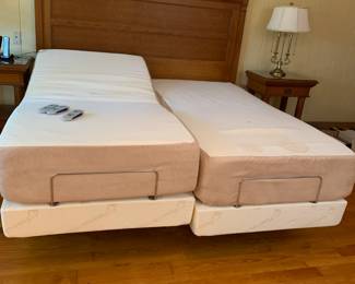 #104	Tempur-Pedic Adjustable Twin Beds (King Bed) Adjusts Head & Foot w/massage, and Wave Speed - You Move  (as is stains)	 $200.00 			
#105	Oak King Headboard only	 $150.00 			
