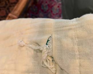 #114	Scrappy Star Green Border Quilt - (as is back) - Hand-quilted - 76x68	 $60.00 			
