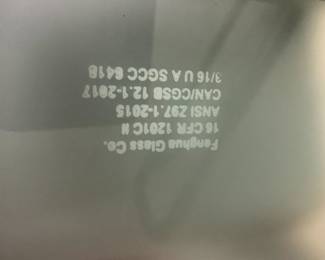 #124	Wood 4 Frosted Pane Glass Door w/black handle - 38x84	 $120.00 			
