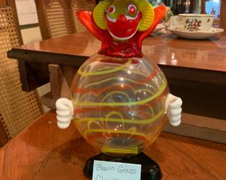 #147	Blown Glass Clown Candlestick 6 3/4"	 $65.00 			
