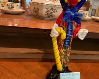 #148	Murano Blown glass Clown 10 1/2" 	 $70.00 			
