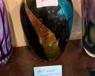 #157	1997 Wayne Lumkin 7x4" Vase	 $50.00 			
