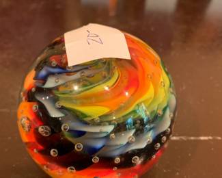 #159	Paperweight Rainbow swirl	 $20.00 			
