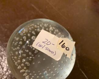 #160	Bubble glass with stand	 $20.00 			
