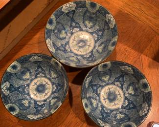 #166	Hijiri Gama Vintage Japanese Bowl set 3 pc	 $30.00 			
