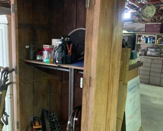 #181	Open Wood Cabinet 46x26x83	 $20.00 			
