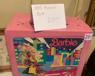 #209	1989 Barbie case with 1 barbie in a red gown	 $20.00 			
