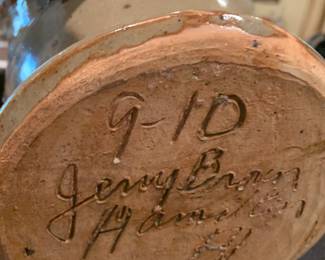 #212	ugly man 2 face pottery jug by Jerry Brown Hamilton A1   11.5 inches tall	 $200.00 			
