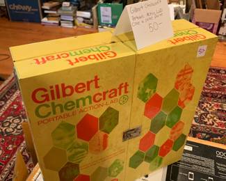 #230	Gilbert Chemcraft portable action lab cas and some parts 	 $50.00 			
