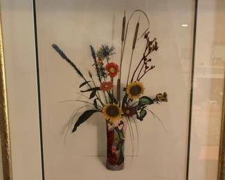 #244	framed print of Oriental vase I1 of flowers 24x28 313/500  	 $125.00 			
