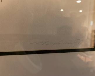 #244	framed print of Oriental vase I1 of flowers 24x28 313/500  	 $125.00 			
