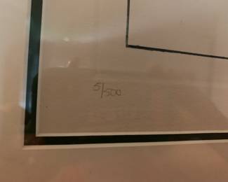 #245	framed print of Oriental vase I2 of flowers 24x28 5/500  	 $125.00 			
