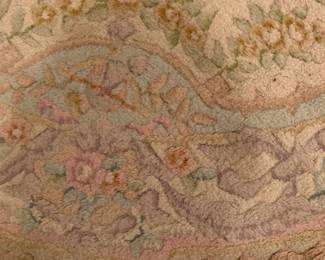 #253	round 78 inch chinese hand knotted rug wool	 $100.00 			
