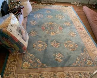 #254	Amiri rug blue rose chinese pattern hand knotted 108x72	 $125.00 			
