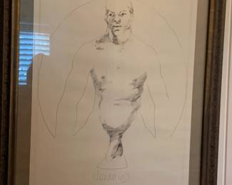 #258	pin and ink of a man's body by Geroge Dureau From New Orleans  $300.00 			
