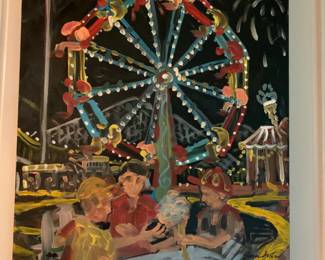 #259	Sami Austin orginal of fairstwheel at a fair 24x30	 $100.00 			
