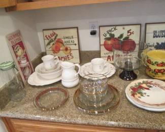 Variety of Wall Plaques + Serving Pieces