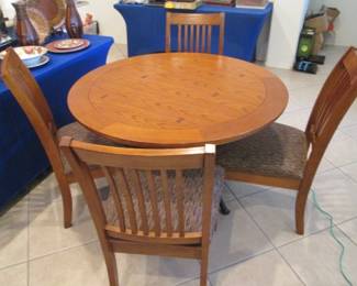 44" Table/4-Chairs, Metal Frame