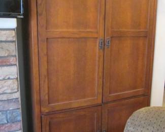 Mission-Style, Arts & Crafts Entertainment Center   48" X 76" High