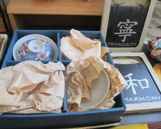 Asian Dish Ware & Wall Plaques