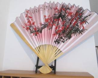 Large Asian Fan, Fragile!                                                        (Please See At Check Out Area!