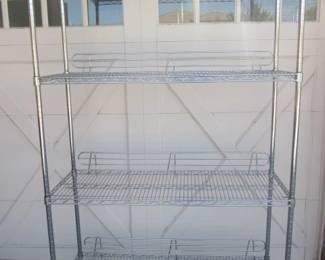 Rolling Metal Shelving with Sturdy Wheels and Backs - several sets already put together!