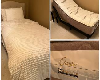  XL Twin bed with adjustable platform, remote and headboard Ocoee Lindsey Line Manufactured  September of 2022  By Mermaid Mattress   $ 725    also recently found a Jimmy Buffett T-Shirt  $ 100.00