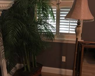 Another decorative tree and pole lamps