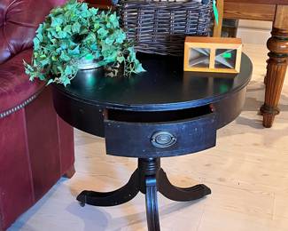 Drum Table w/Drawer