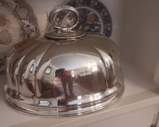 Silver-plated dish cover