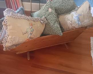 Antique wood crib