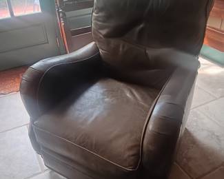 Leather recliner