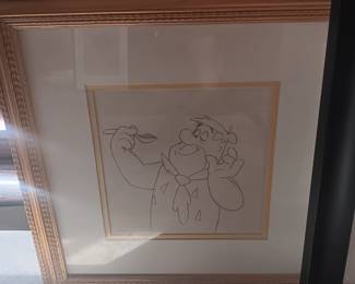 Hanna Barbera "Fred" production drawing