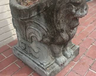 Pair of large concrete planters