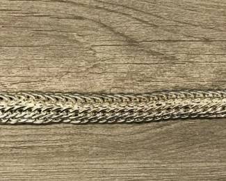 925 Sterling Silver Flattened Chain Bracelet 8 inch 18mm 22.67 Grams $80