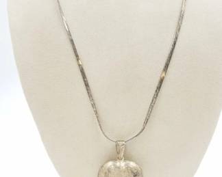 925 Sterling Silver Necklace with Locket Heart Pendant 16.9 Grams $50