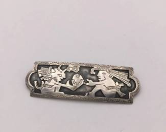 925 Sterling Silver Animal Kingdom Brooch Pin 6.5 Grams $45