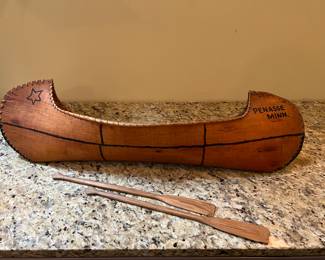 Vintage birchbark canoe 