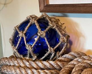 Cobalt blue glass float