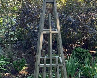 Wood garden obelisk. Pressure treated wood. 90” high