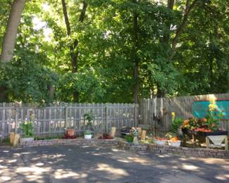 The pavers can be used to make a courtyard like this.