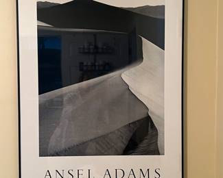 Ansel Adams framed poster.