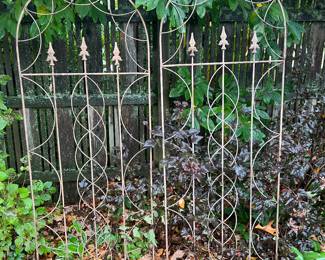 Bronze color garden trellises 