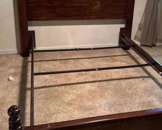 Adjustable Full Or Queen Pineapple Wood Bed Frame 