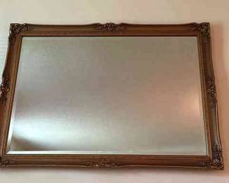 Beveled Ornate Gold Mirror 
