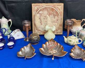 Fenton Glass, Victoria Austria Butter Dish And More